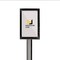 Montour Line Sign Frame Floor Standing 7 x 11 in. V Satin Stainless Steel FS200-711-V-SS - alternate 1